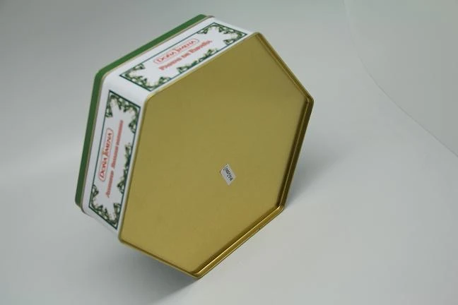Hexagon Biscuit Tin Box For Cracker