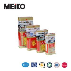 Customized Ginseng Packaging Tin Containers Metal Tin Box