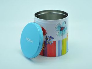Round Tin Container For Chocolate Packing