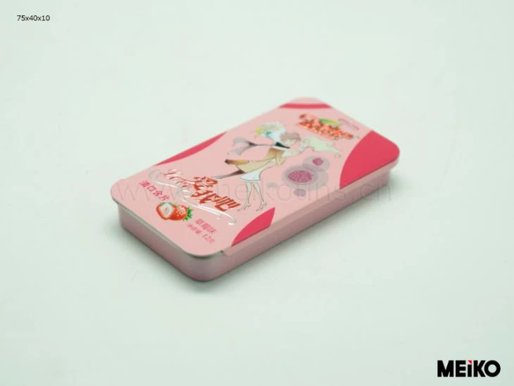Supply Small Pink Candy Tin Box With Sliding Lid(MK-2011)