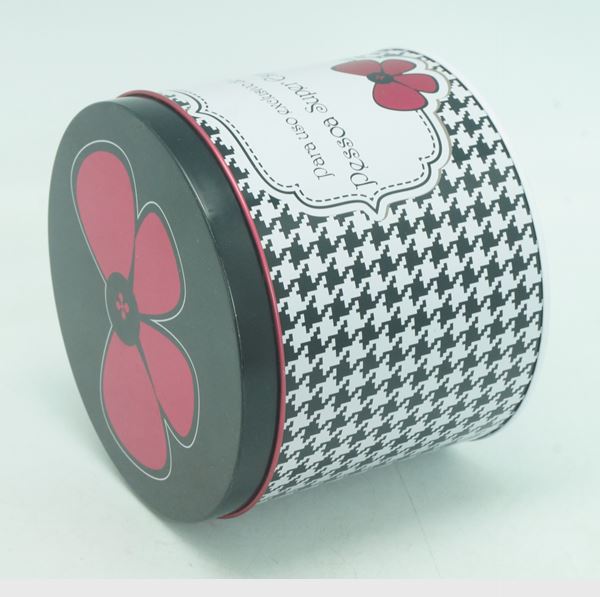 Middle Size Round Tin Can With Lid