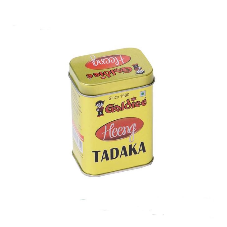 Bright Yellow, mint and candy metal tin