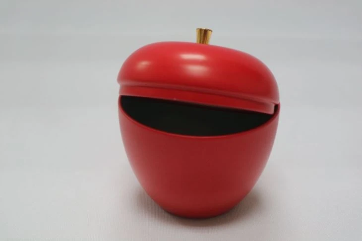 Apple Shaped Christmas Gift Tin Jar