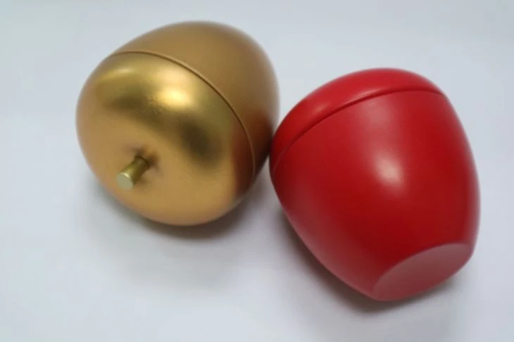 Apple Shaped Christmas Gift Tin Jar